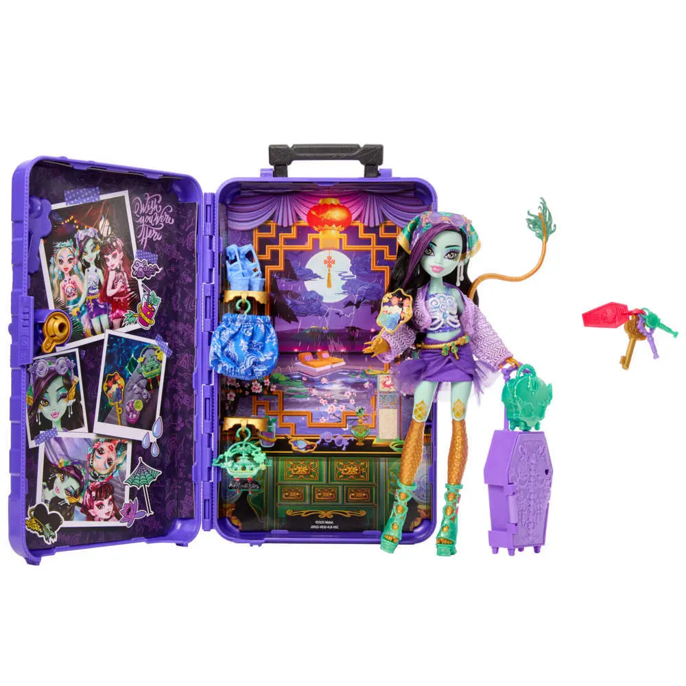 Bild: 194735288892 | Monster High Verborgene Schätze Oase Jinafire | Offene Verpackung