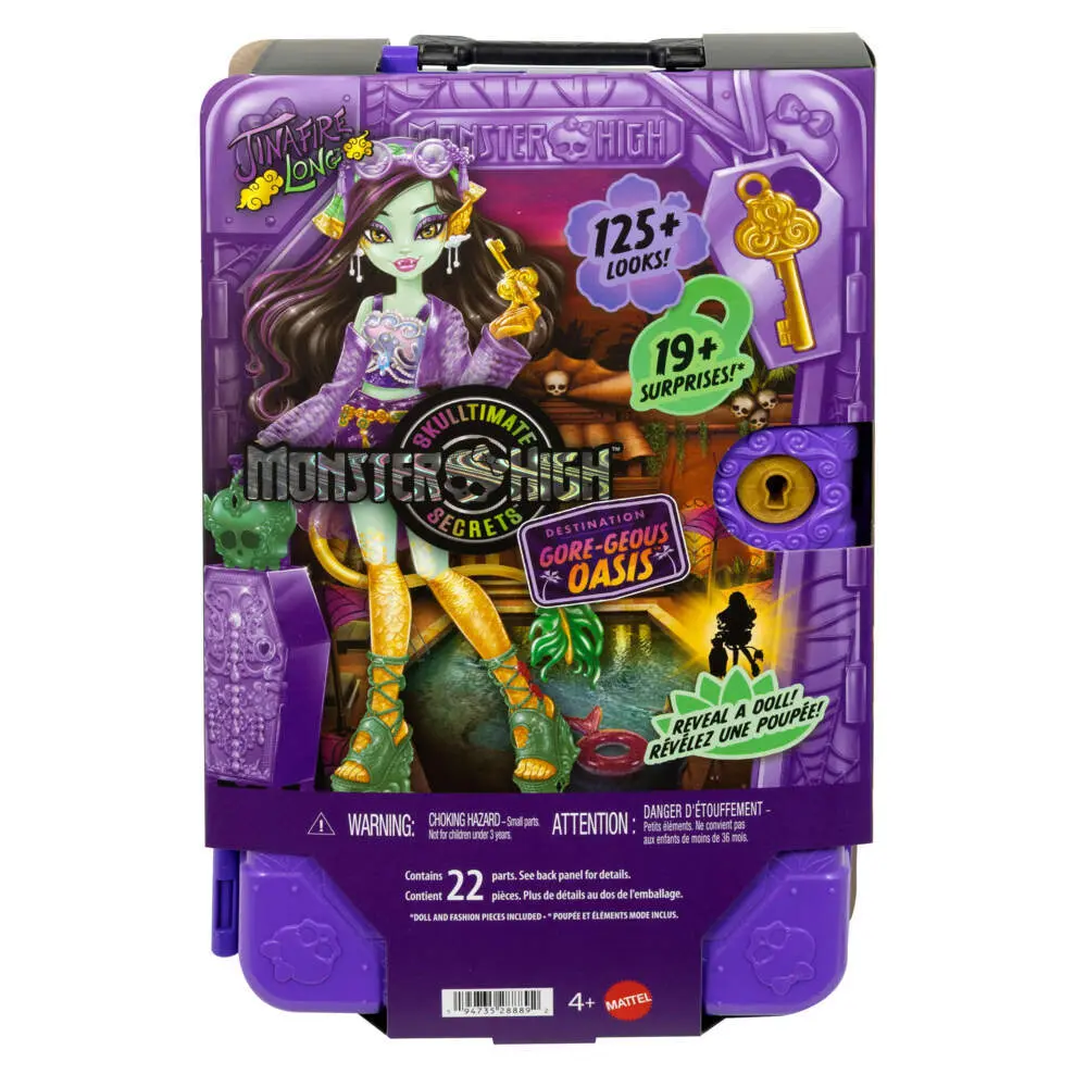 Bild: 194735288892 | Monster High Verborgene Schätze Oase Jinafire | Offene Verpackung