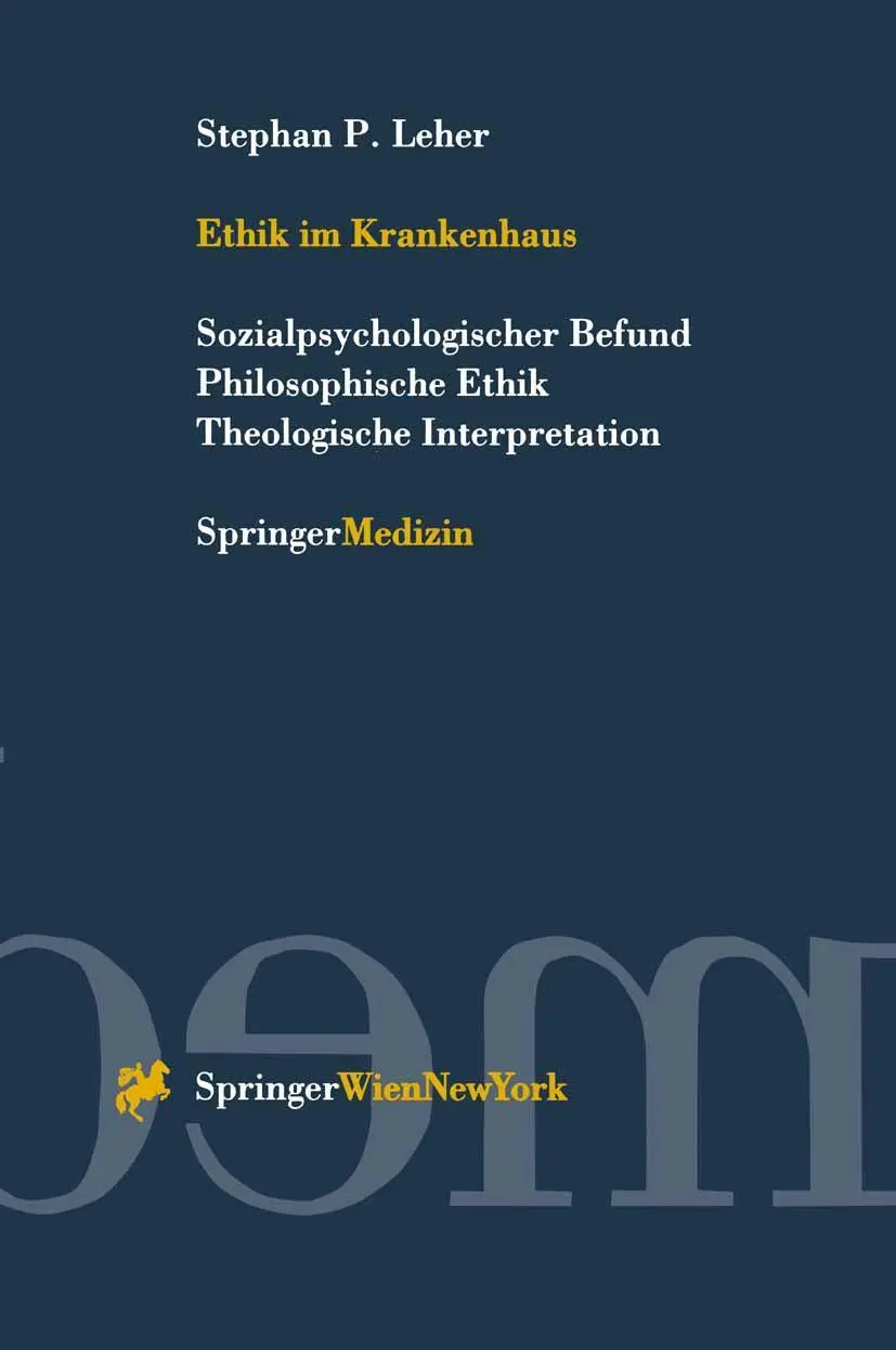 Cover: 9783211828892 | Ethik im Krankenhaus | Stephan P. Leher | Taschenbuch | 417 S. | 1997