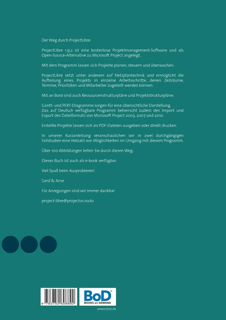 Rückseite: 9783752608892 | Kurzanleitung Project Libre | Gerhard Münninghoff (u. a.) | Buch