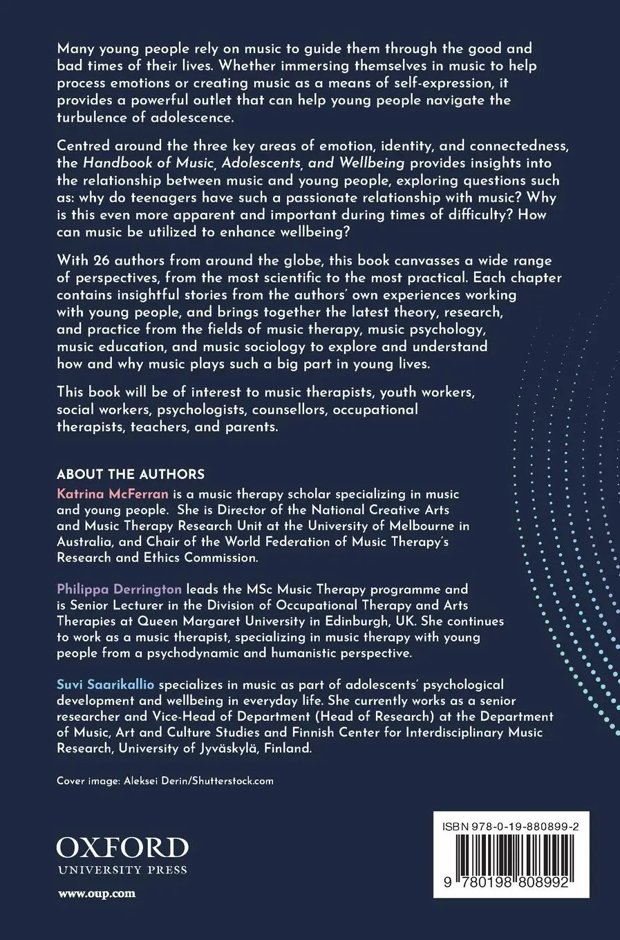 Rückseite: 9780198808992 | Handbook of Music, Adolescents, and Wellbeing | McFerran (u. a.)