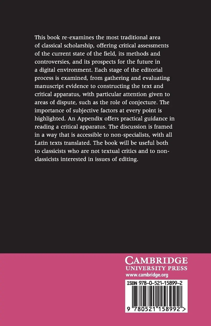 Rückseite: 9780521158992 | Texts, Editors, and Readers | Richard Tarrant | Taschenbuch | Englisch