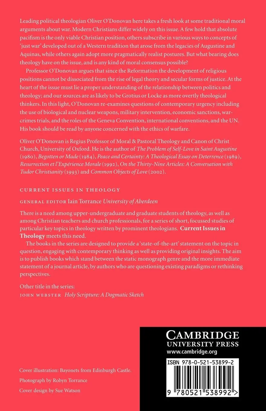 Rückseite: 9780521538992 | The Just War Revisited | Oliver O'Donovan | Taschenbuch | Englisch