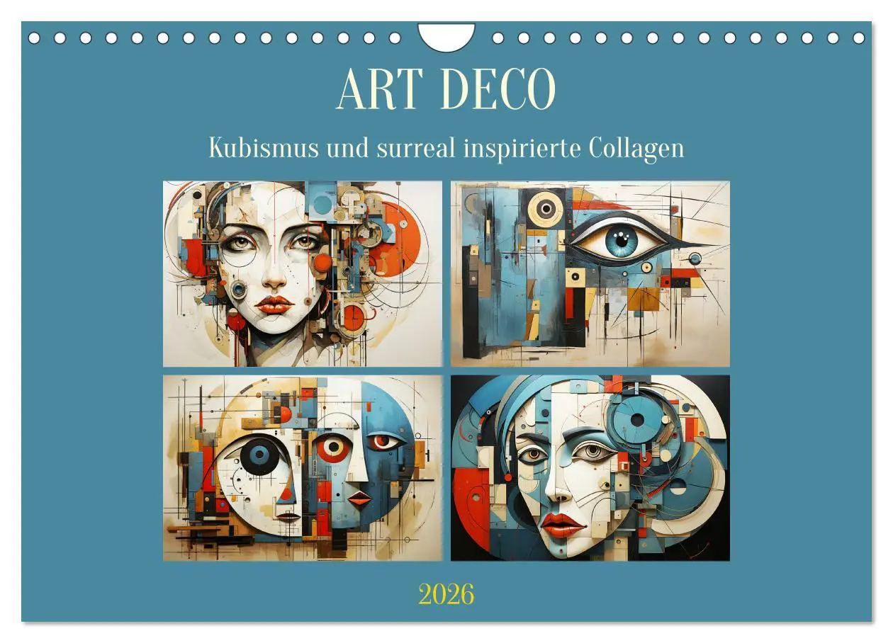 Cover: 9783457368992 | Art Deco. Kubismus und surreal inspirierte Collagen (Wandkalender...