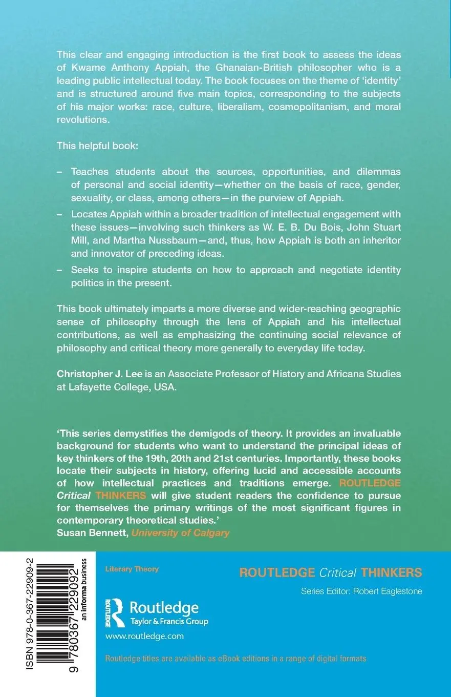 Rückseite: 9780367229092 | Kwame Anthony Appiah | Christopher J. Lee | Taschenbuch | Englisch