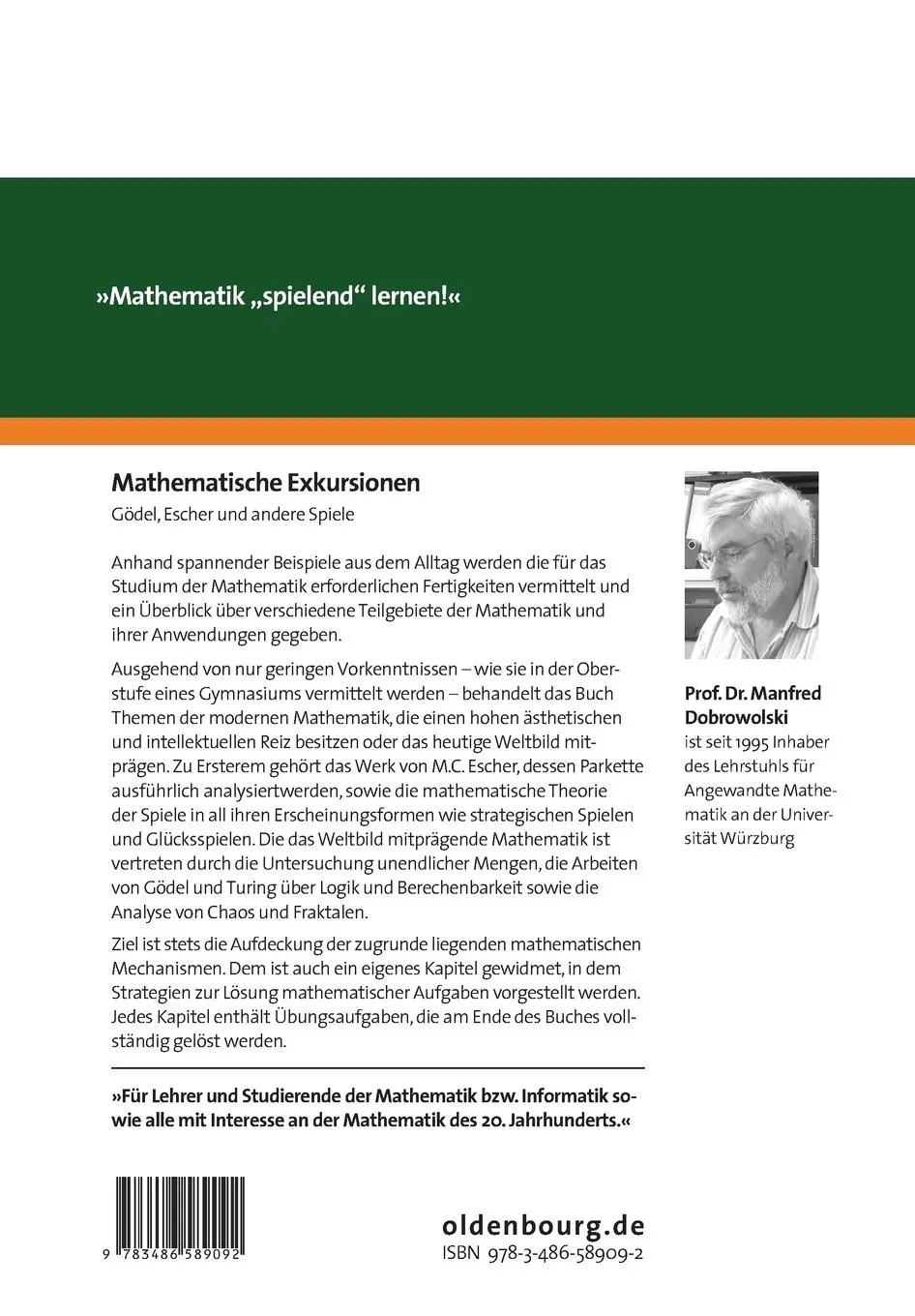 Rückseite: 9783486589092 | Mathematische Exkursionen | Gödel, Escher und andere Spiele | Buch