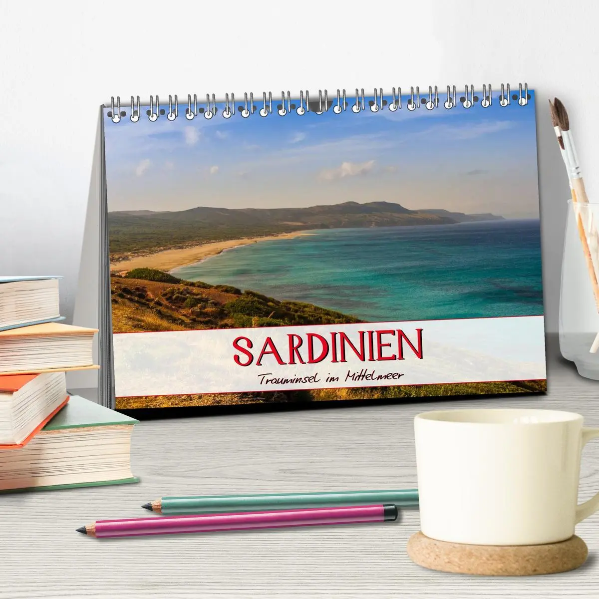 Bild: 9783516109092 | Sardinien Panoramakalender (Tischkalender 2026 DIN A5 quer),...