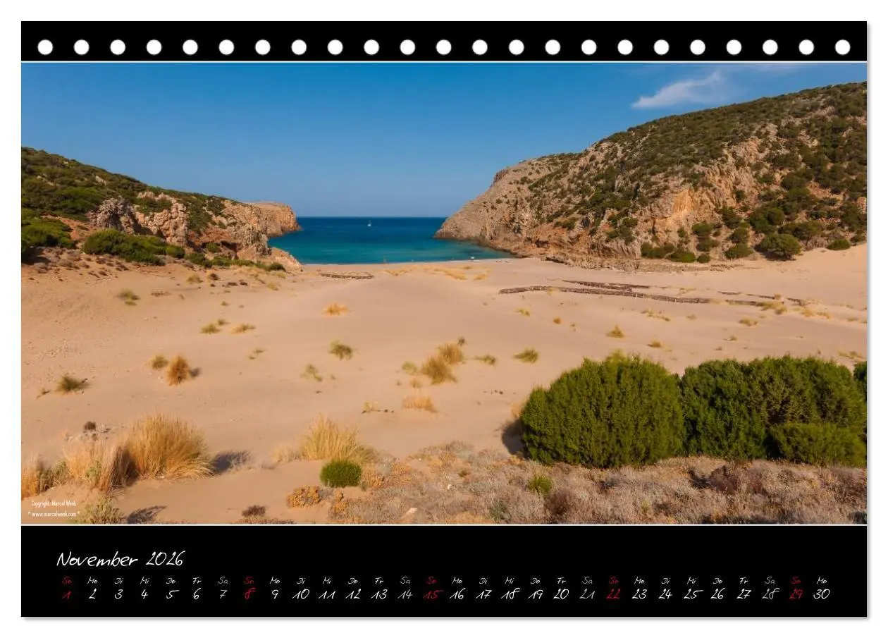 Bild: 9783516109092 | Sardinien Panoramakalender (Tischkalender 2026 DIN A5 quer),...