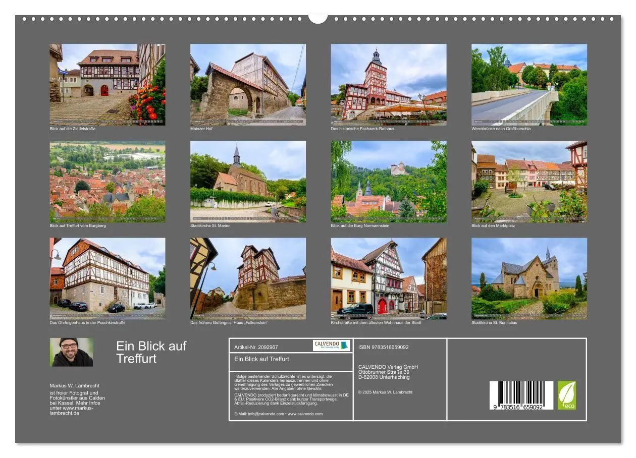 Bild: 9783516659092 | Ein Blick auf Treffurt (hochwertiger Premium Wandkalender 2026 DIN...