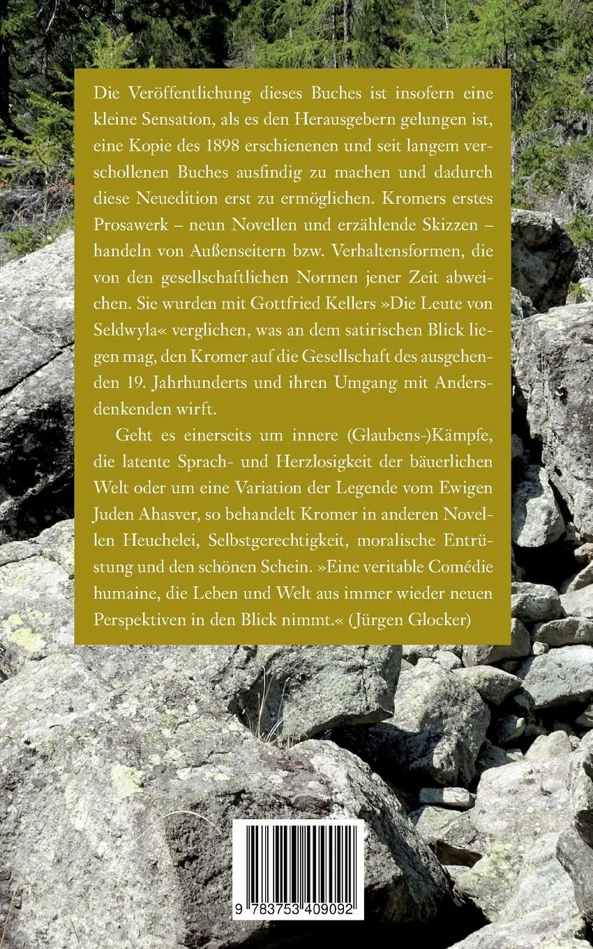 Rückseite: 9783753409092 | Die Mittendurcher | Skizzen und Novellen | Heinrich Ernst Kromer