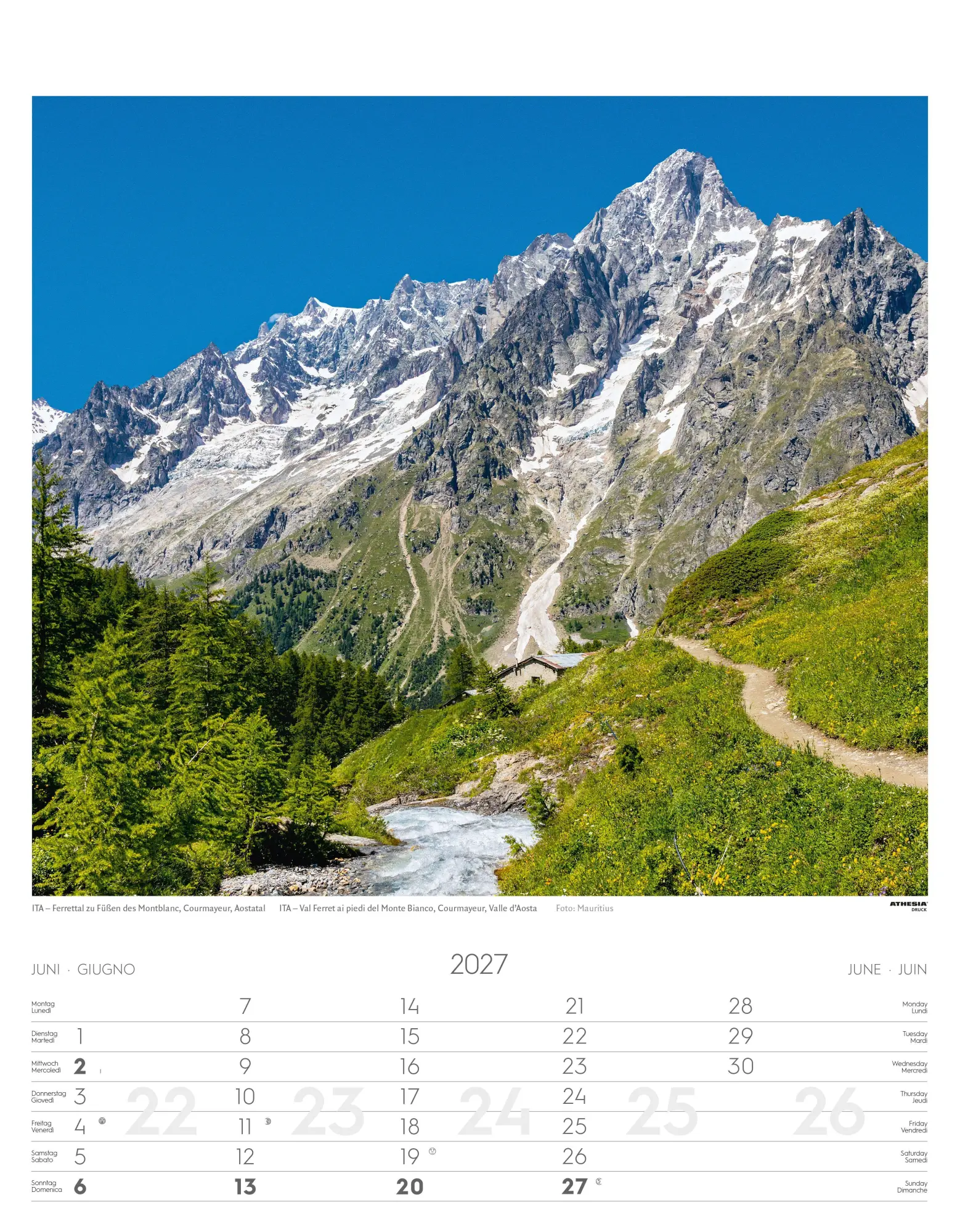Bild: 9788868399092 | Alpen Kalender 2027 | Alpi - Alps | Athesia-Tappeiner Verlag | 14 S.