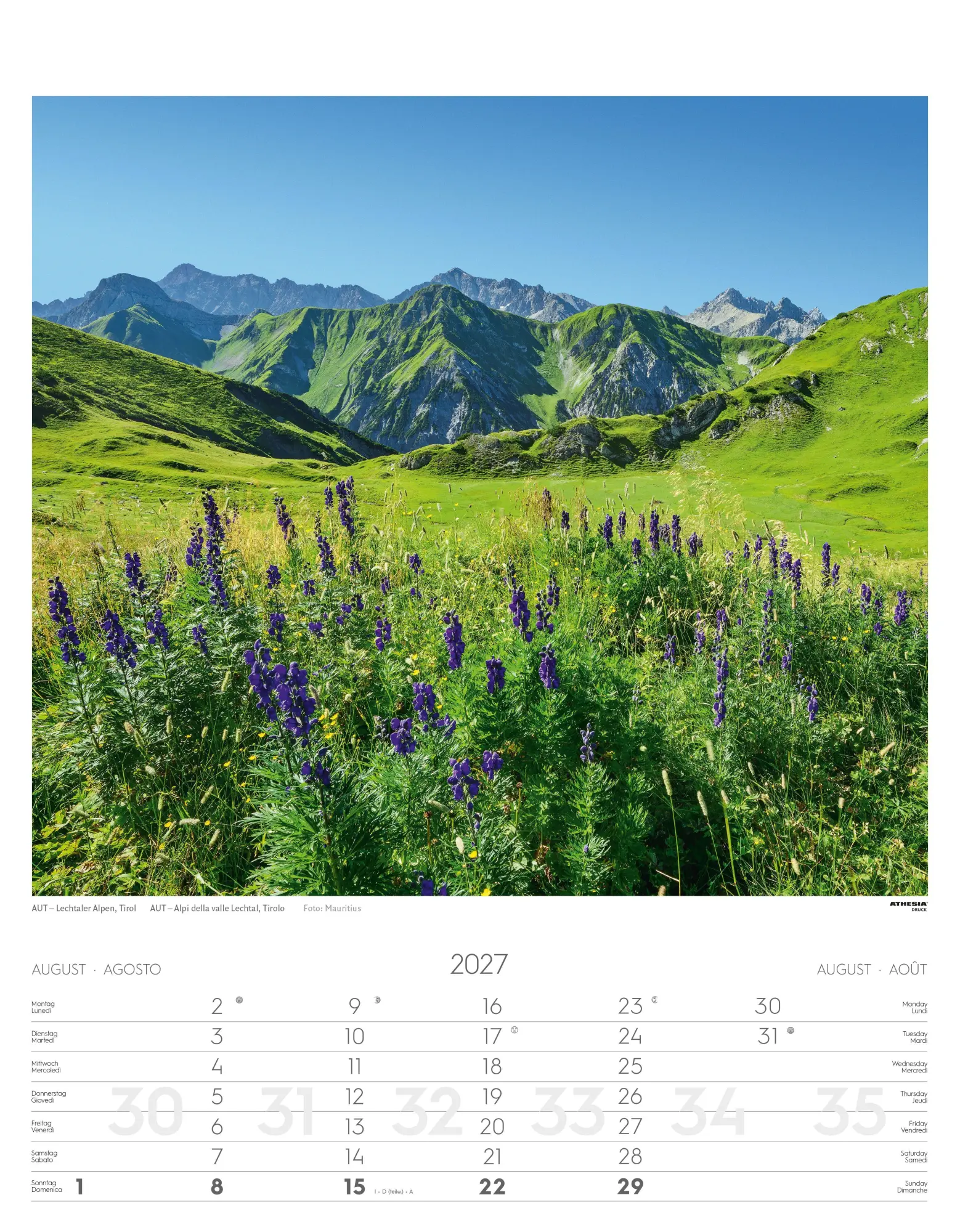 Bild: 9788868399092 | Alpen Kalender 2027 | Alpi - Alps | Athesia-Tappeiner Verlag | 14 S.
