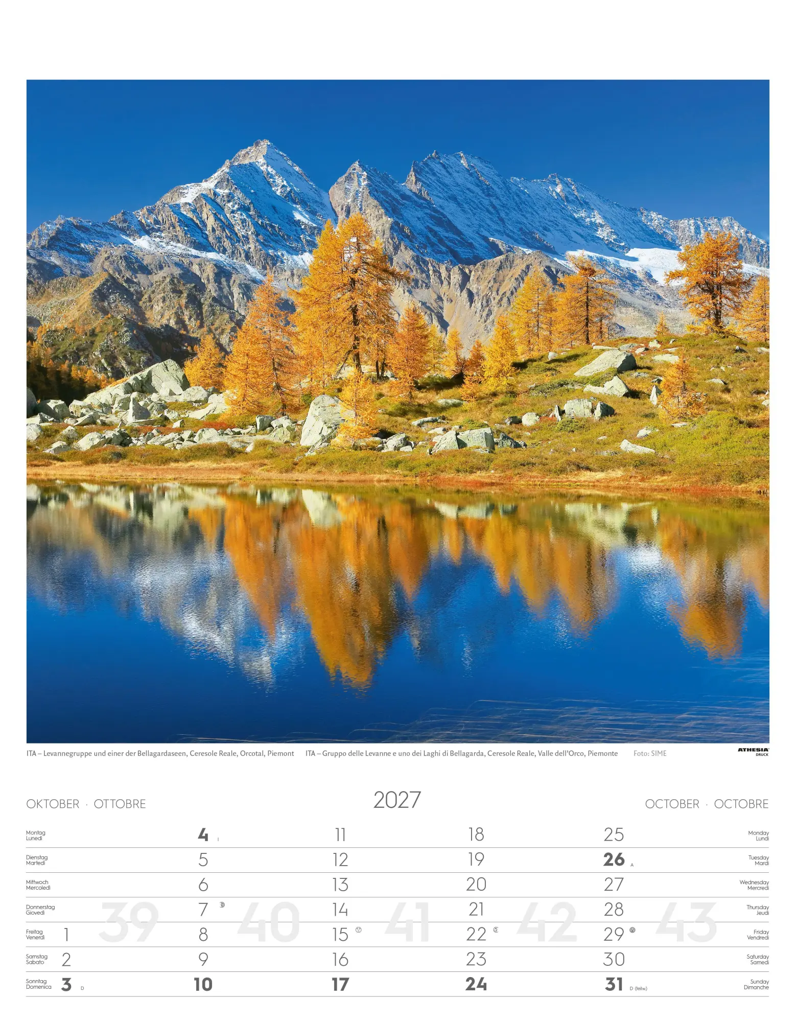 Bild: 9788868399092 | Alpen Kalender 2027 | Alpi - Alps | Athesia-Tappeiner Verlag | 14 S.