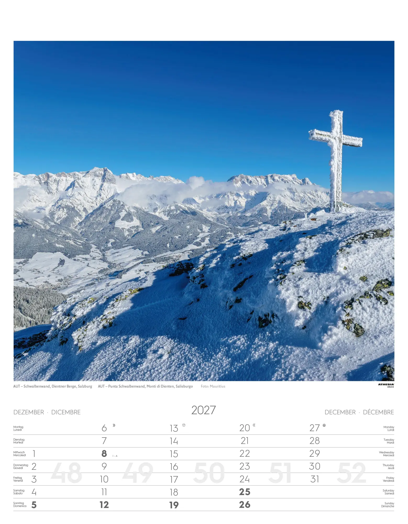 Bild: 9788868399092 | Alpen Kalender 2027 | Alpi - Alps | Athesia-Tappeiner Verlag | 14 S.