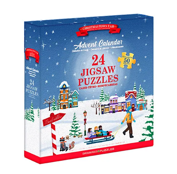 Cover: 628136659192 | Puzzle Adventskalender - Christmas Town Fair | Spiel | In Spielebox