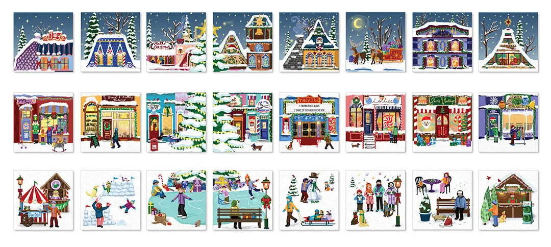 Bild: 628136659192 | Puzzle Adventskalender - Christmas Town Fair | Spiel | In Spielebox