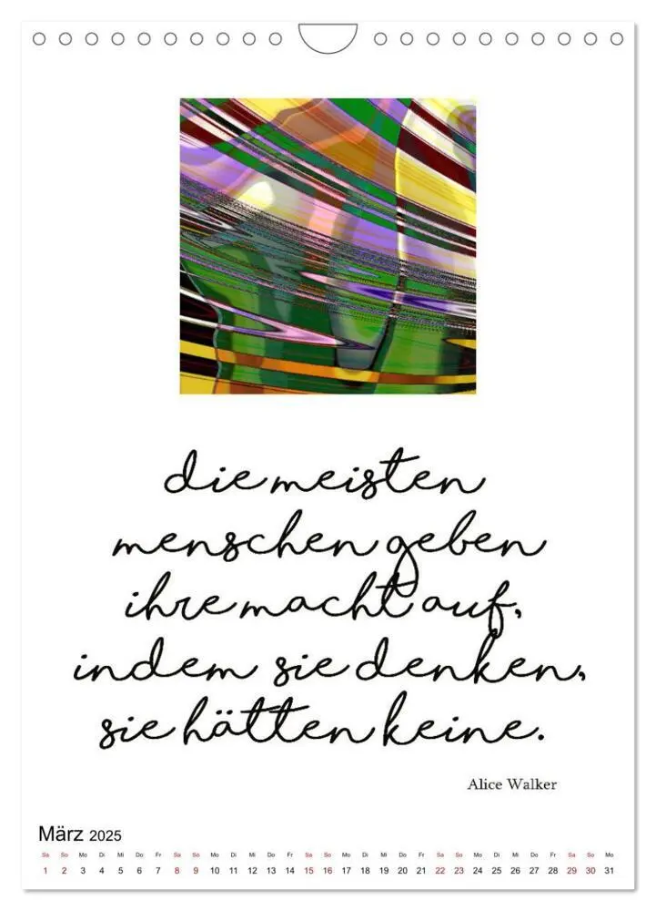 Bild: 9783435849192 | Mehr als Worte - Zitate starker Frauen (Wandkalender 2025 DIN A4...
