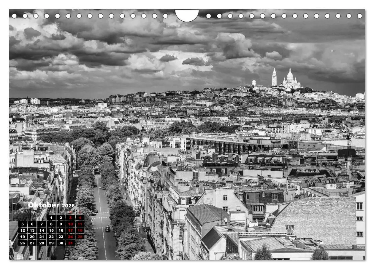 Bild: 9783457939192 | Paris-Impressionen in Schwarz-Weiß (Wandkalender 2026 DIN A4 quer),...