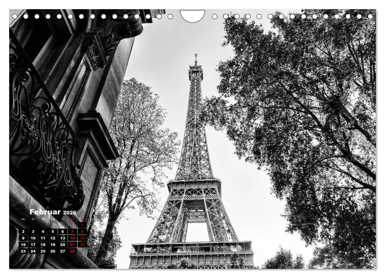 Bild: 9783457939192 | Paris-Impressionen in Schwarz-Weiß (Wandkalender 2026 DIN A4 quer),...