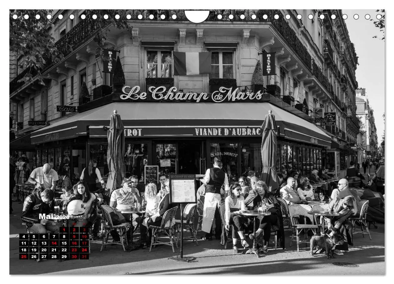 Bild: 9783457939192 | Paris-Impressionen in Schwarz-Weiß (Wandkalender 2026 DIN A4 quer),...