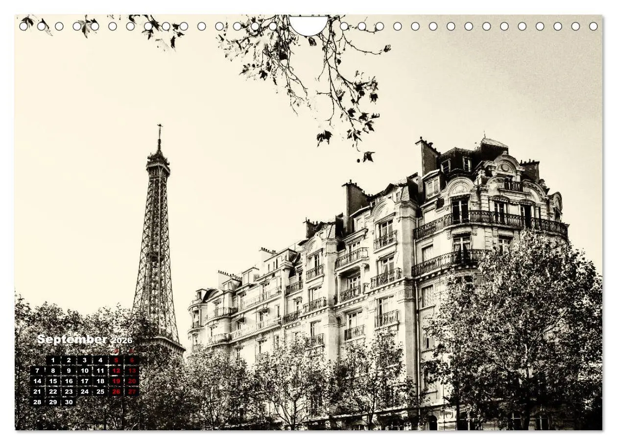 Bild: 9783457939192 | Paris-Impressionen in Schwarz-Weiß (Wandkalender 2026 DIN A4 quer),...