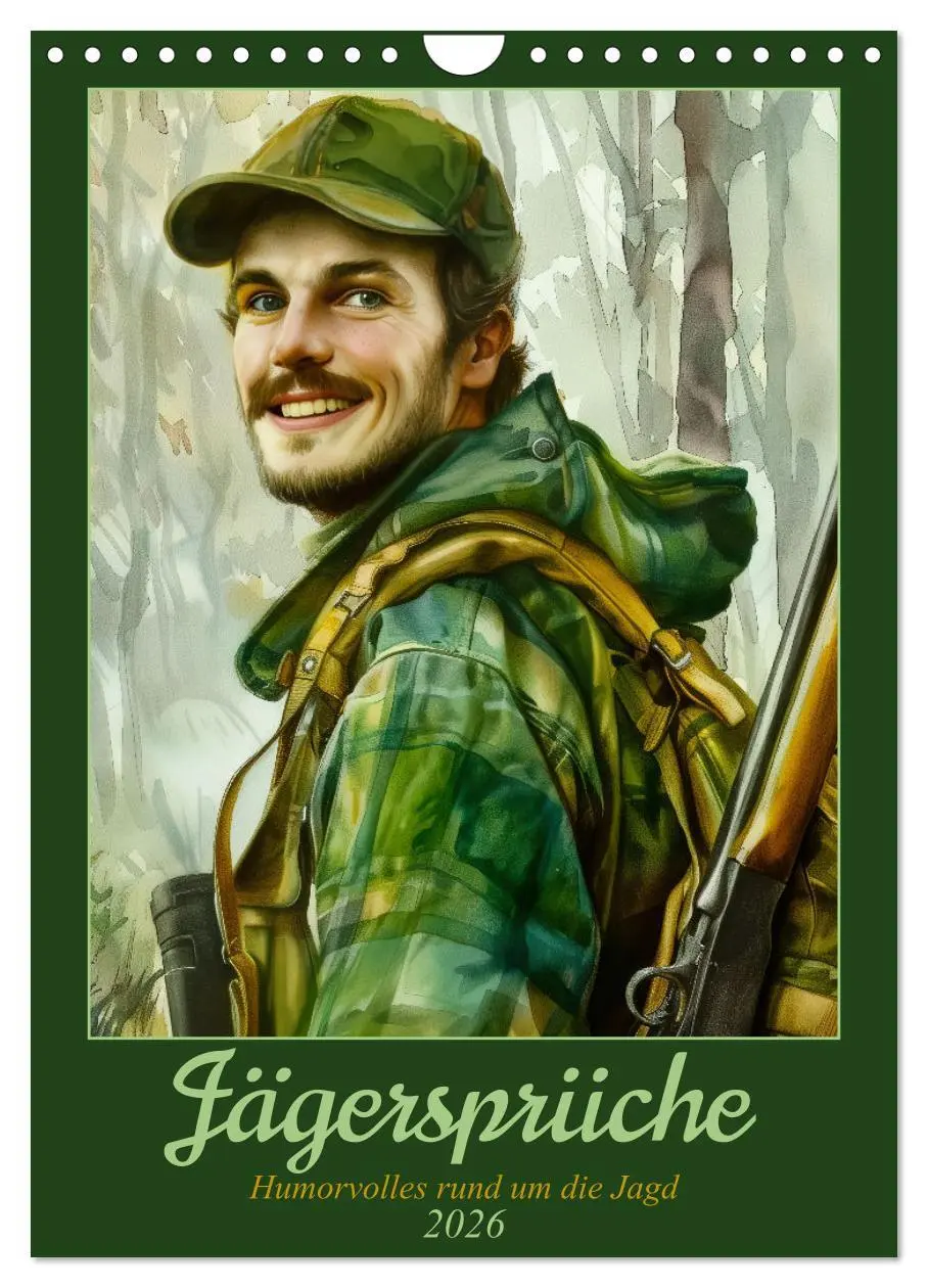 Cover: 9783516269192 | Jägersprüche (Wandkalender 2026 DIN A4 hoch), CALVENDO Monatskalender