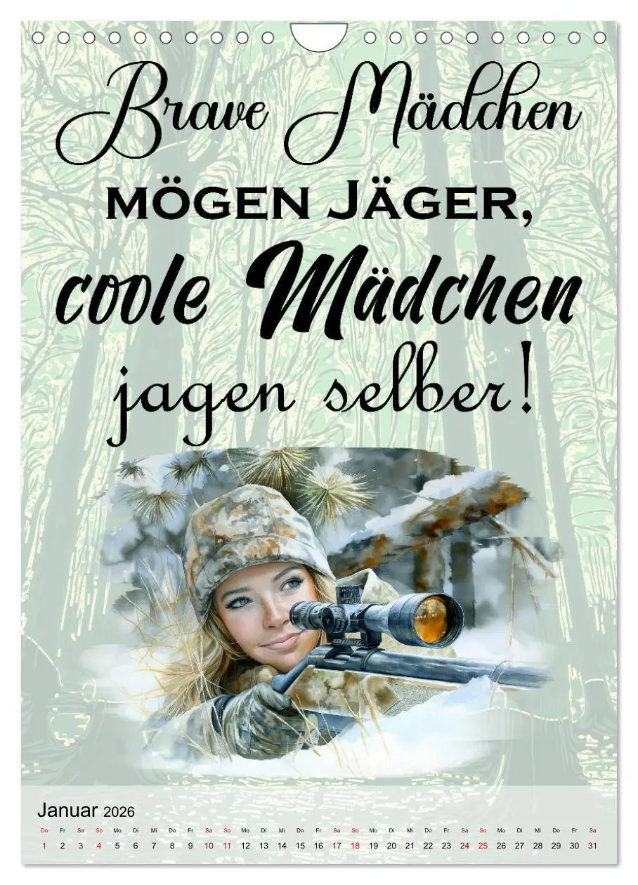 Bild: 9783516269192 | Jägersprüche (Wandkalender 2026 DIN A4 hoch), CALVENDO Monatskalender