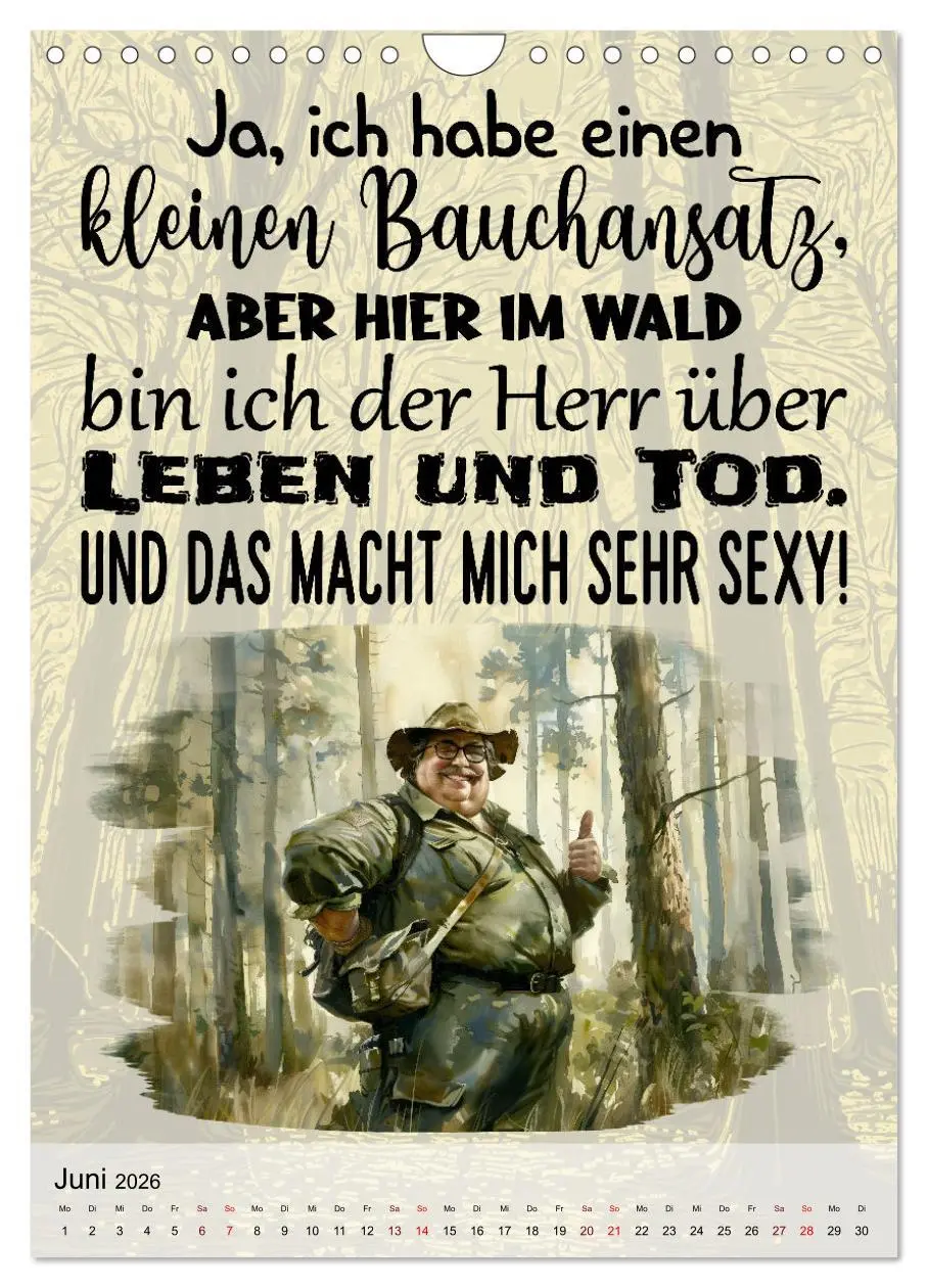 Bild: 9783516269192 | Jägersprüche (Wandkalender 2026 DIN A4 hoch), CALVENDO Monatskalender