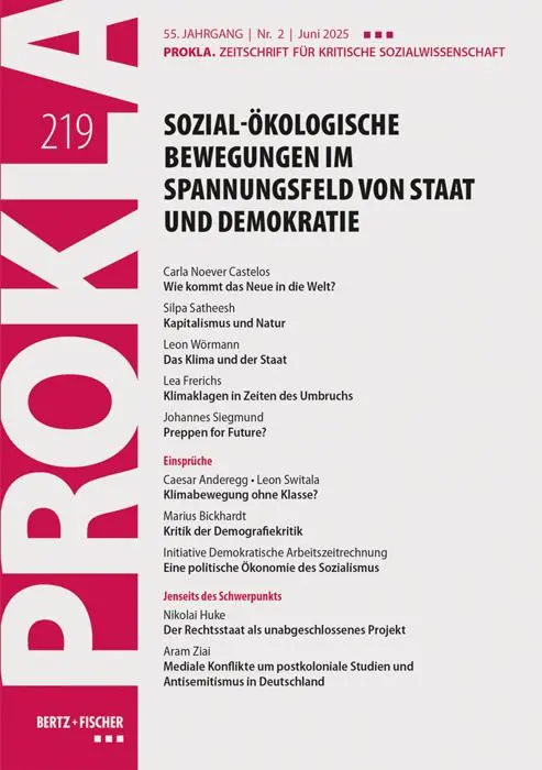 Cover: 9783865059192 | PROKLA 219 / 55. Jg., Heft 2, Juni 2025 | Prokla | Taschenbuch | 2025