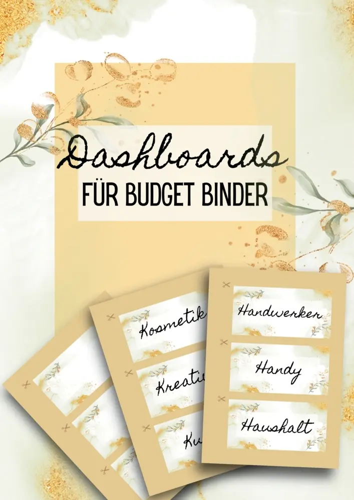 Cover: 9789403879192 | Dashboards für Budget Binder A6- Farbige Vorlagen zum Ausschneiden.