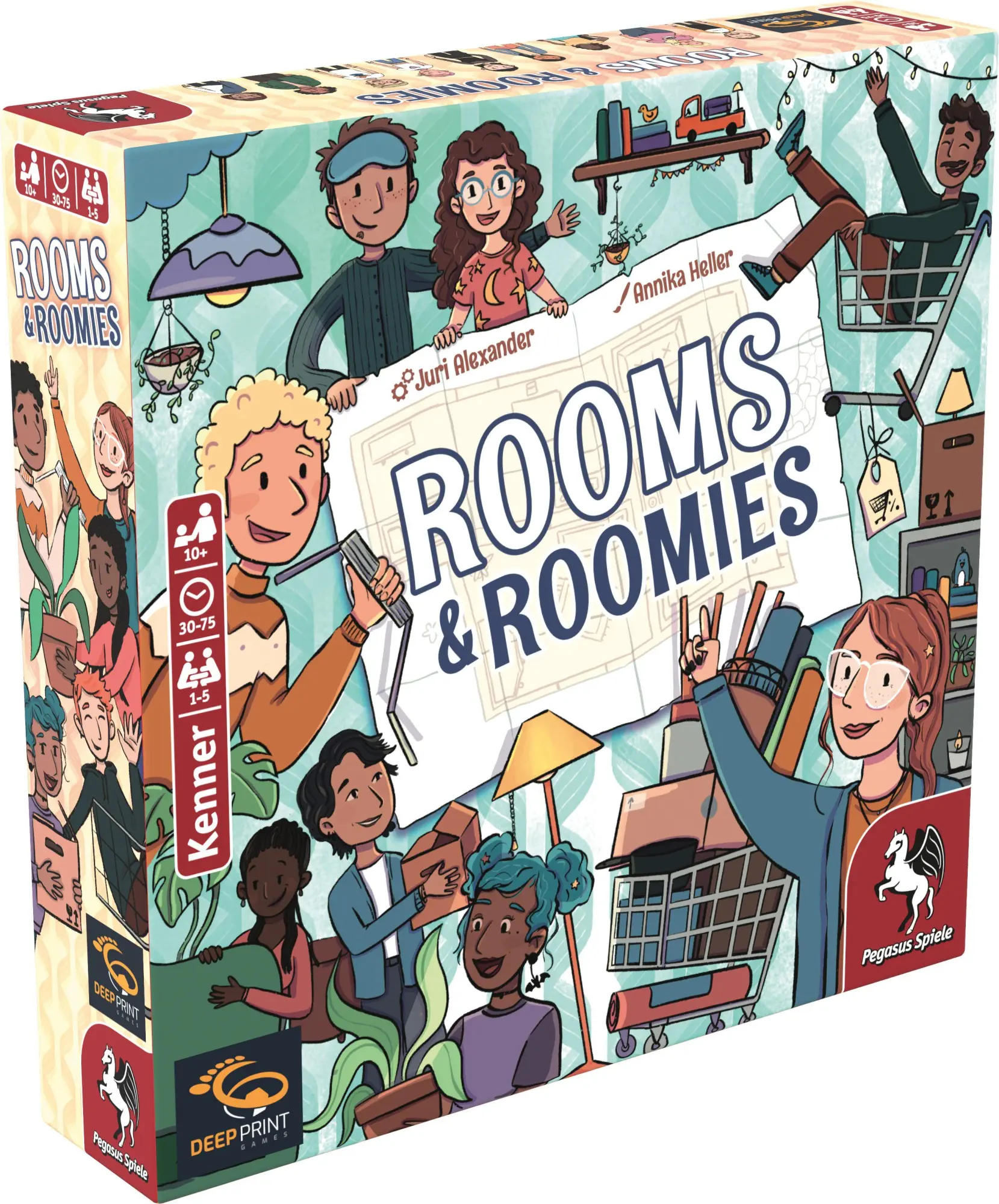 Cover: 4250231749292 | Rooms &amp; Roomies (Deep Print Games) | Spiel | 57834G | Deutsch | 2026