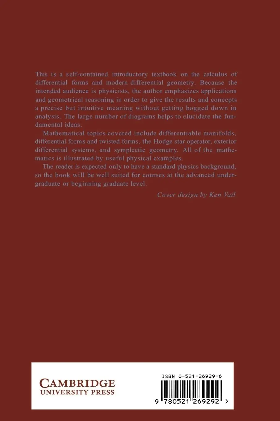 Rückseite: 9780521269292 | Applied Differential Geometry | William L. Burke | Taschenbuch | 2003