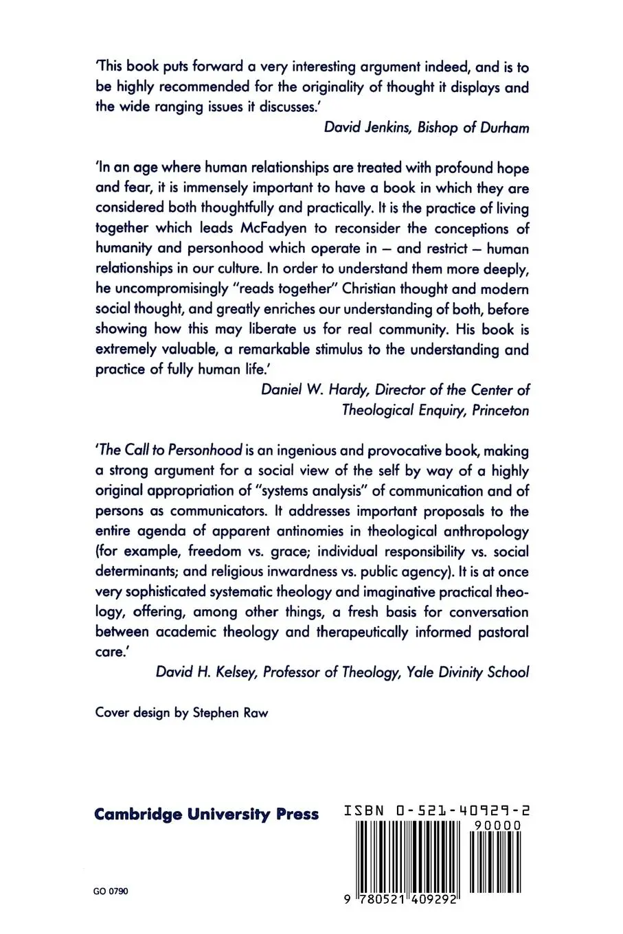 Rückseite: 9780521409292 | The Call to Personhood | Alistair I. McFadyen | Taschenbuch | Englisch