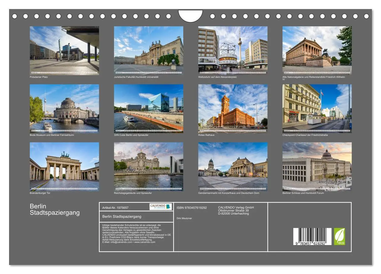 Bild: 9783457619292 | Berlin Stadtspaziergang (Wandkalender 2026 DIN A4 quer), CALVENDO...