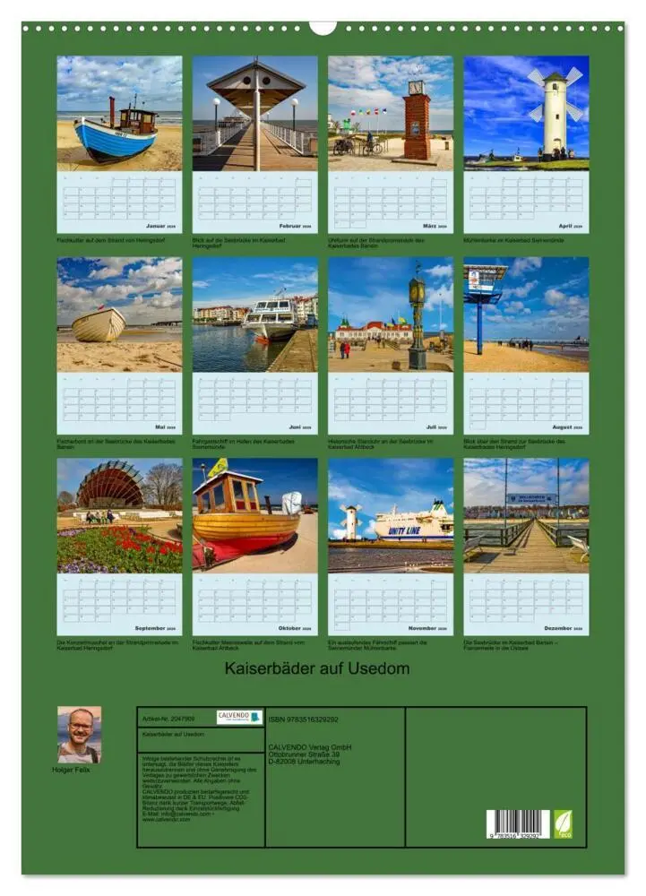 Bild: 9783516329292 | Kaiserbäder auf Usedom (Wandkalender 2026 DIN A2 hoch), CALVENDO...