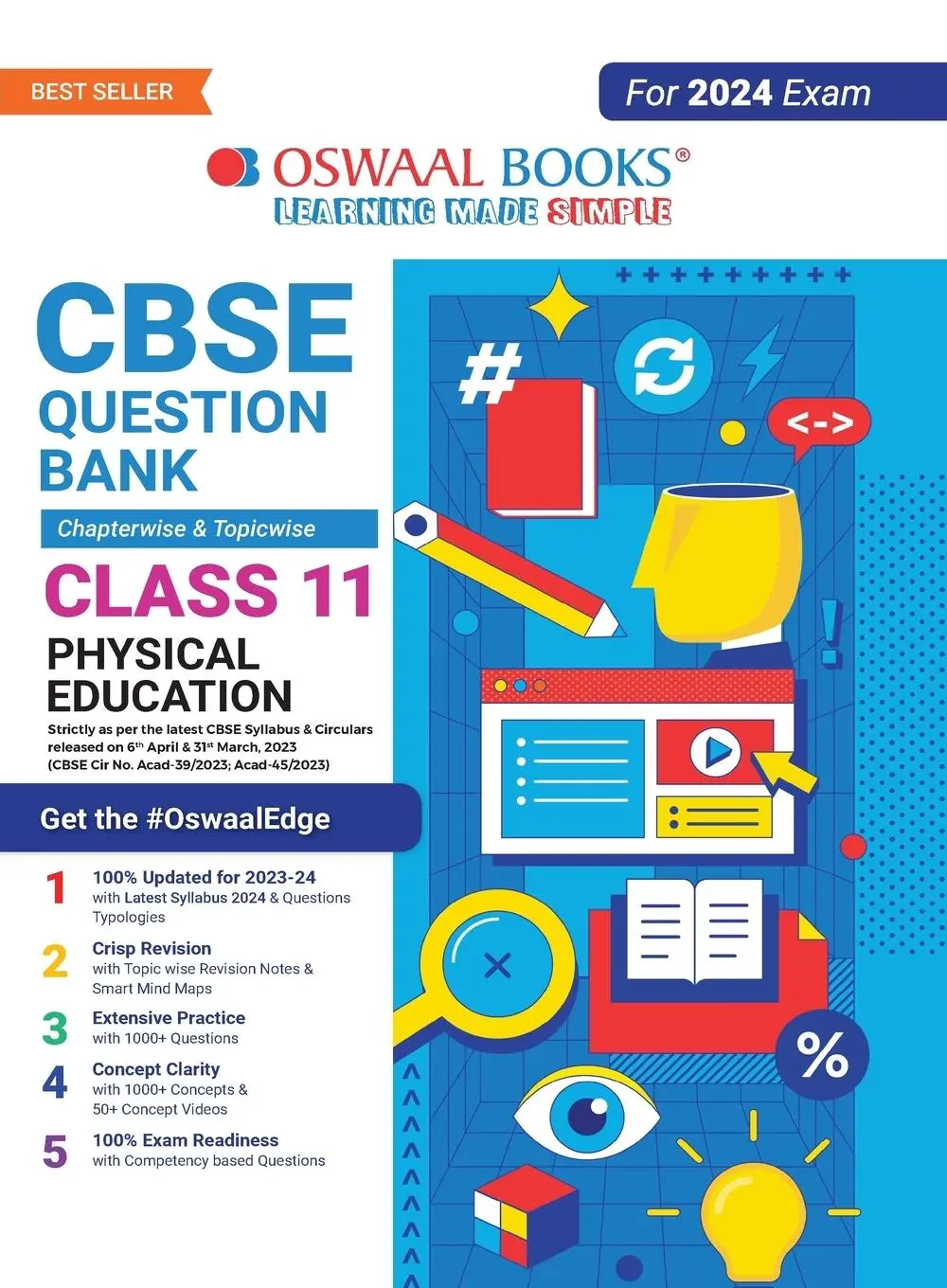 Cover: 9789356349292 | Oswaal CBSE Class 11 Physical Education Question Bank (2024 Exam)