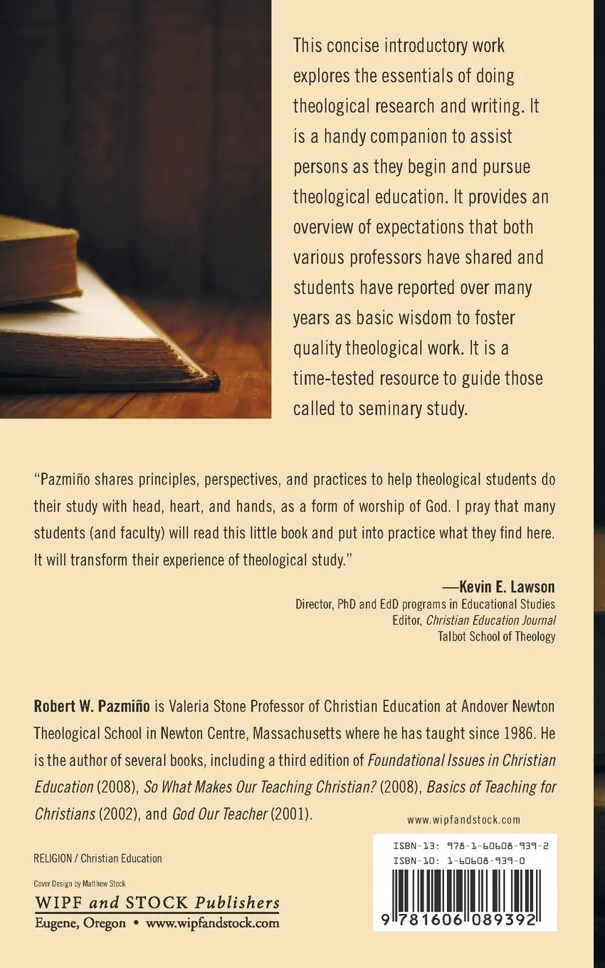 Rückseite: 9781606089392 | Doing Theological Research | Robert W. Pazmiño | Taschenbuch | 2009