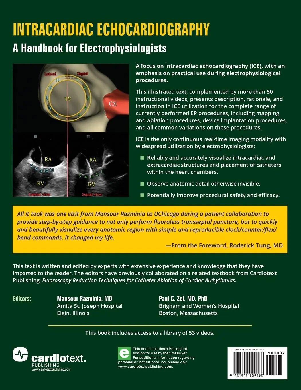 Rückseite: 9781942909392 | Intracardiac Echocardiography | A Handbook for Electrophysiologists