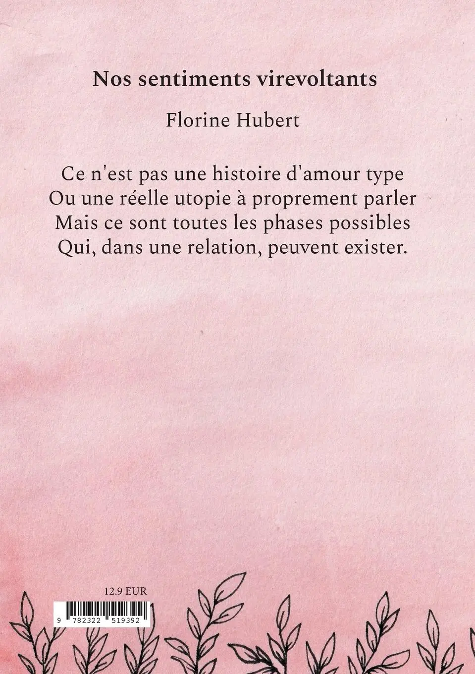 Rückseite: 9782322519392 | Nos sentiments virevoltants | Florine Hubert | Taschenbuch | 2024