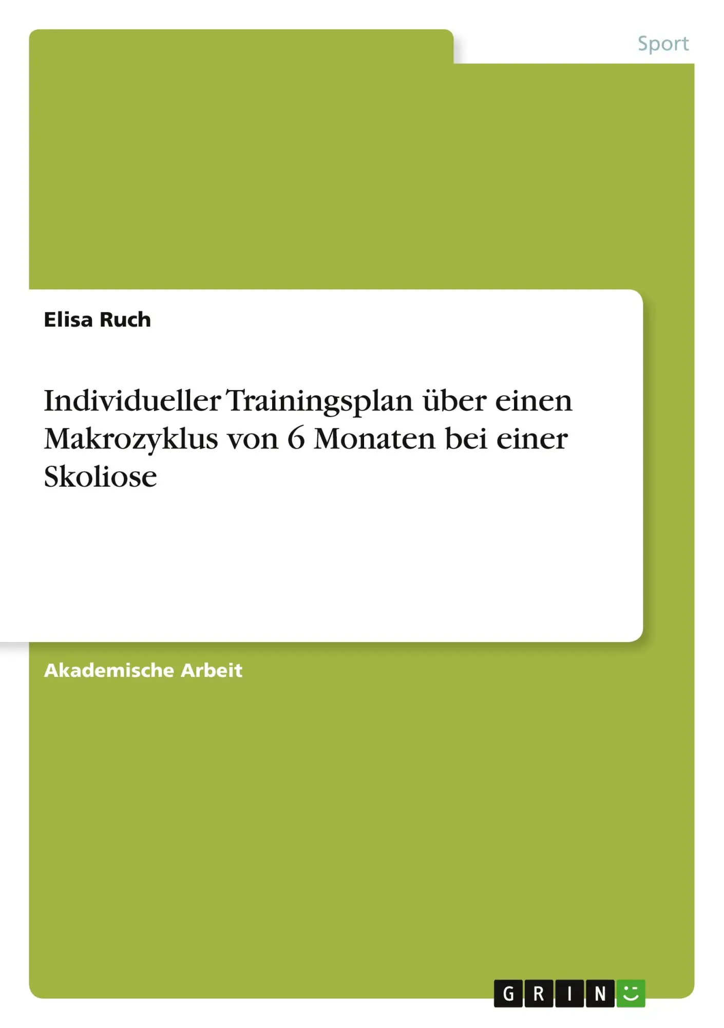 Cover: 9783346419392 | Individueller Trainingsplan über einen Makrozyklus von 6 Monaten...