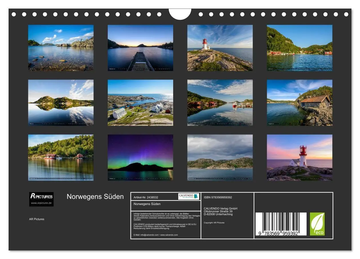 Bild: 9783569959392 | Norwegens Süden (Wandkalender 2027 DIN A4 quer), CALVENDO...