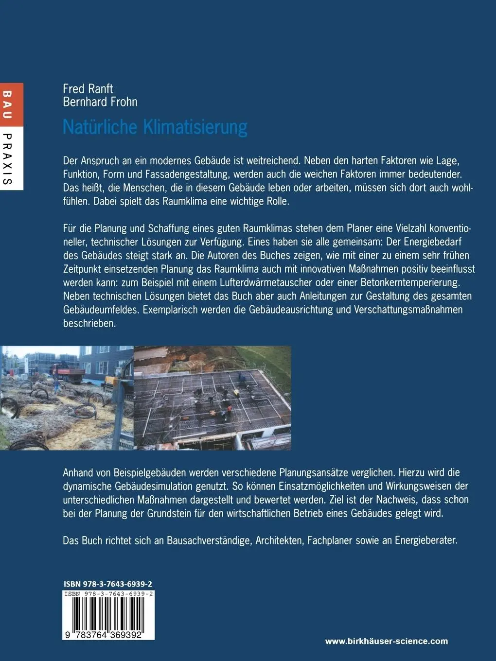 Rückseite: 9783764369392 | Natürliche Klimatisierung | Bernhard Frohn (u. a.) | Taschenbuch