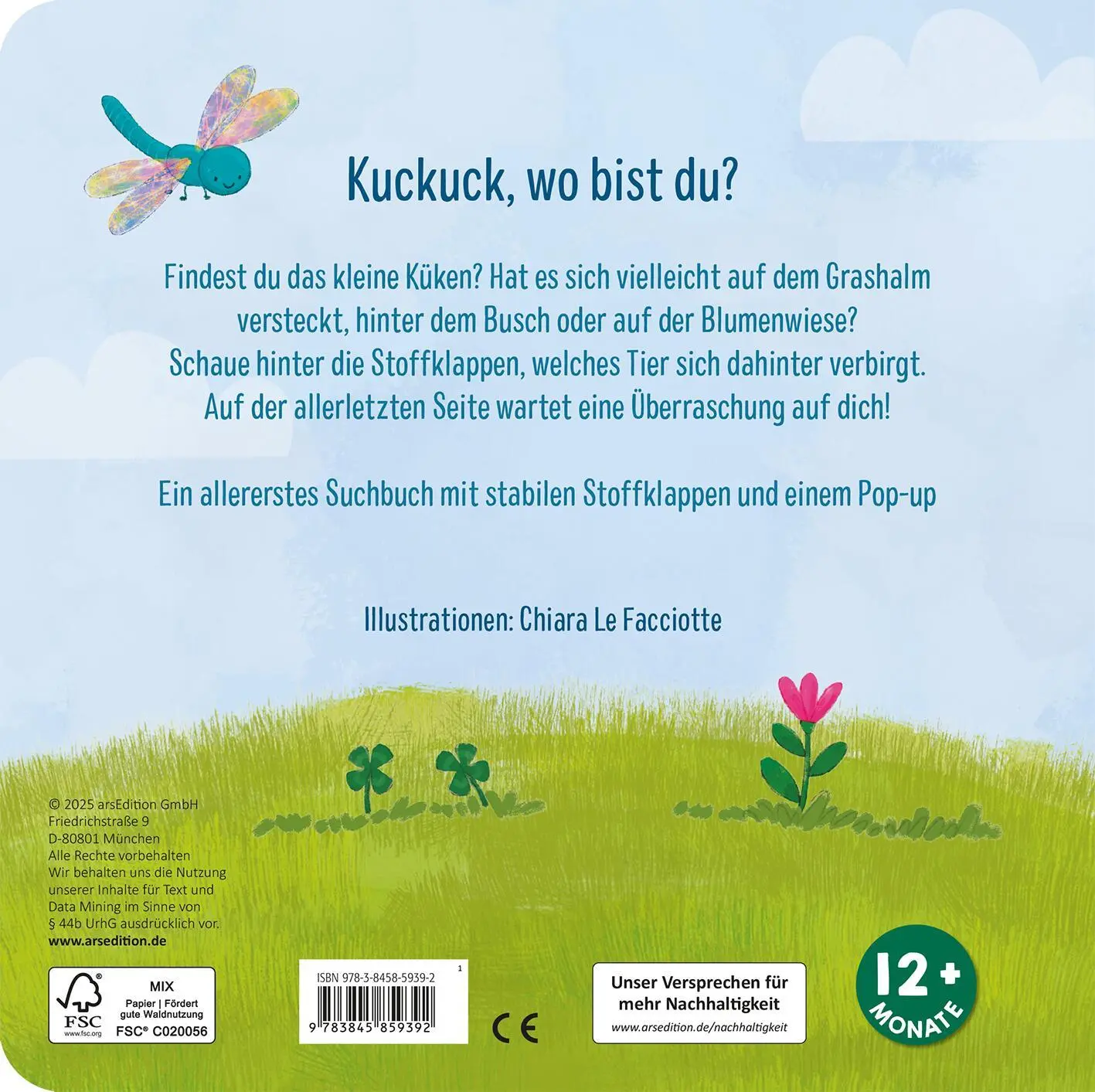 Rückseite: 9783845859392 | Kuckuck, wo bist du? | Mit Stoffklappen und Pop-up | Franceschetti