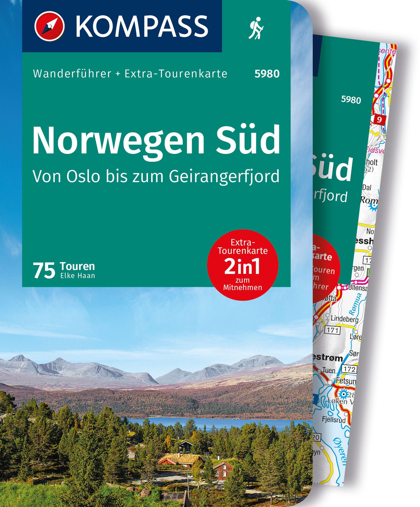 Cover: 9783991219392 | KOMPASS Wanderführer Norwegen Süd, Von Oslo bis zum Geirangerfjord,...