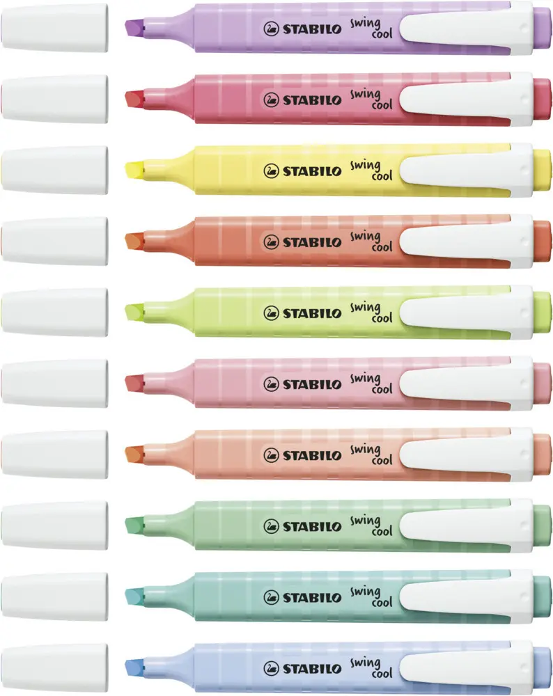 Bild: 4006381559492 | Textmarker - STABILO swing cool Pastel - 8er Pack - mit 8...