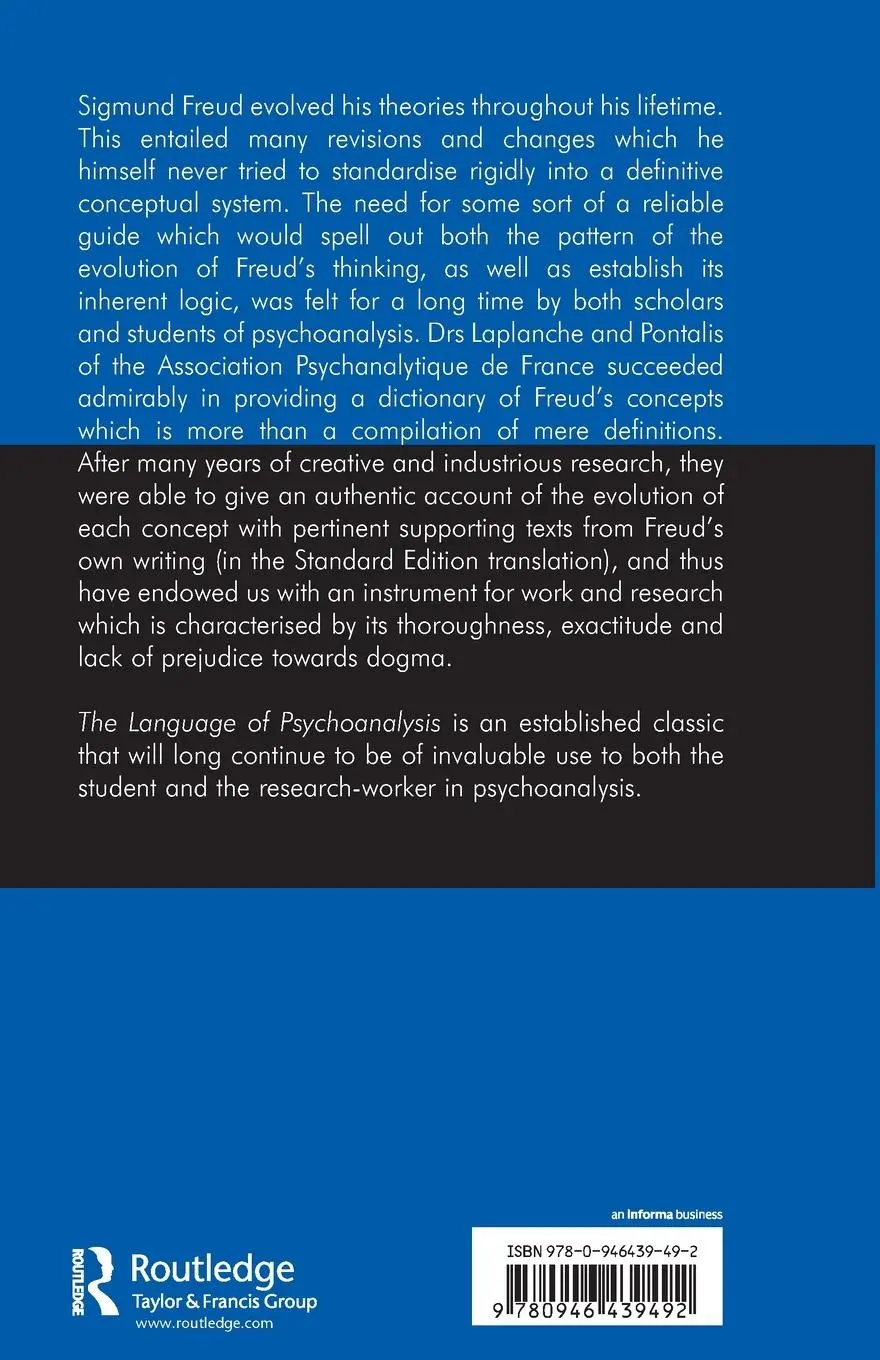 Rückseite: 9780946439492 | The Language of Psychoanalysis | Jean Laplanche (u. a.) | Taschenbuch
