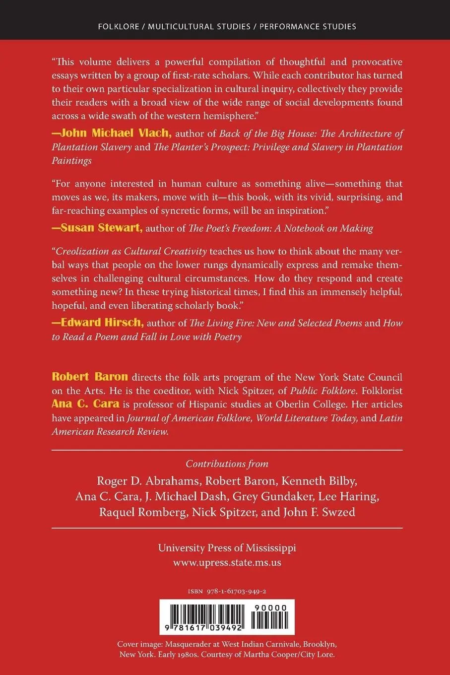 Rückseite: 9781617039492 | Creolization as Cultural Creativity | Robert Baron (u. a.) | Buch