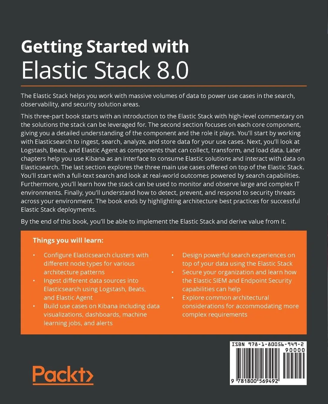 Rückseite: 9781800569492 | Getting Started with Elastic Stack 8.0 | Asjad Athick | Taschenbuch