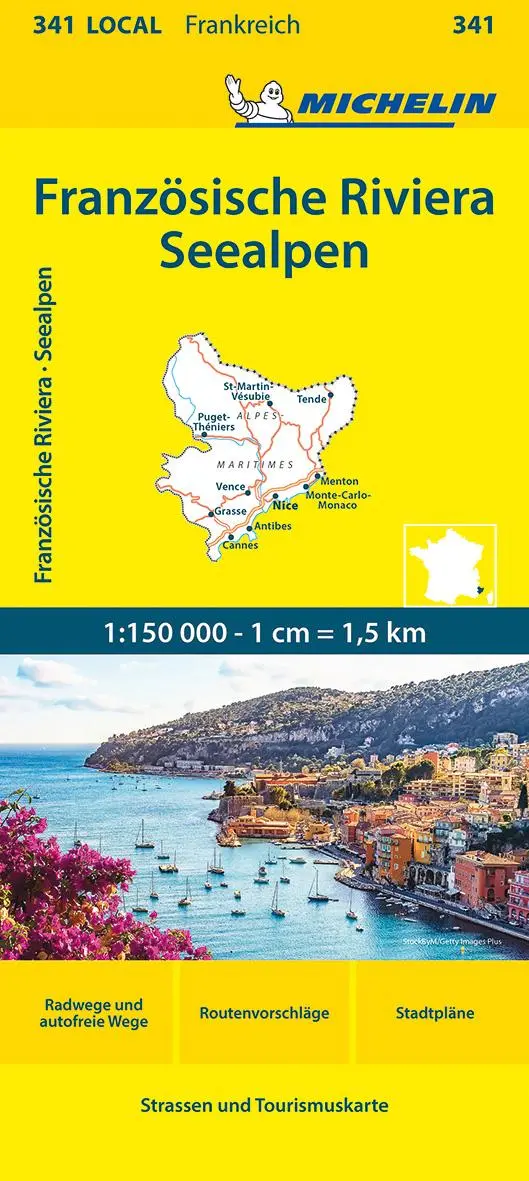 Cover: 9782067259492 | Michelin Französische Riviera - Seealpen | (Land-)Karte | 1 S. | 2023