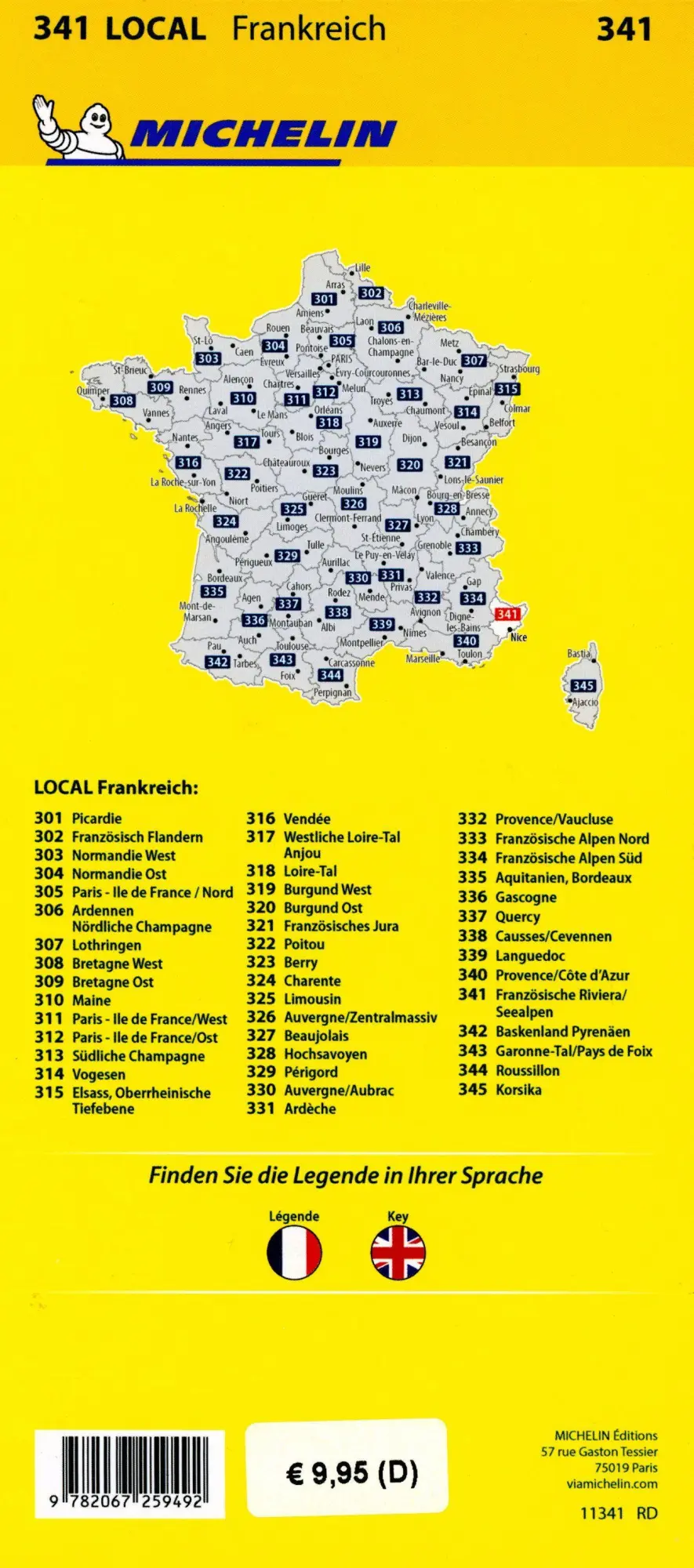 Bild: 9782067259492 | Michelin Französische Riviera - Seealpen | (Land-)Karte | 1 S. | 2023